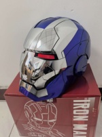 Casque de super-héros bleu, masque de cosplay, portable pour adultes et enfants, cadeau