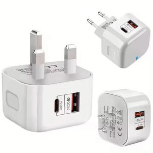 อะแดปเตอร์แปลงไฟ USB-C PD 20W สำหรับ EU US UK พร้อมหัวปลั๊กแบบ QC3.0 สำหรับชาร์จโทรศัพท์มือถือ - Product Image 1