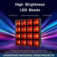 Panneau LED matriciel modulaire 4-en-1 16x15W en gros, émission RGBW, contrôle DMX512, barre de performance, ambiance métallique 32 bits
