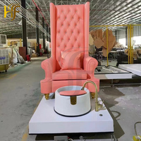 Fauteuil de pédicure Royal Spa, salon de manucure de luxe, fauteuil de pédicure et de manucure, trône royal, design d'art des ongles