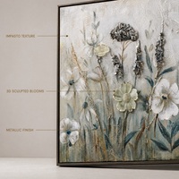 Peintures sur toile 3D en pierre naturelle verte en forme de fleur, design unique, art mural en pierre de jade, décoration intérieure