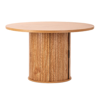 Kostenlose Probe Chinesischer Luxuriöser MDF 4-Sitzer Kleiner Raum Restaurant Top-Raum Möbel Kreisförmiges Design Runder Esstisch