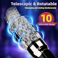 5-in-1 Wasserdichte Penispumpe Männlicher Masturbator mit Saug-, Stoß-, Rotations- und 7-fach Leckfunktion Vibrator Erotikspielzeug für Männer