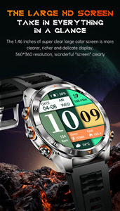 KT80 <b>Smart</b> Watch Dafit 1.43 Inch HD Sports Fitness <b>Bracelet</b> Tracker Flashlight Answer Call 2025 Smartwatch Waterproof - Product Image 6