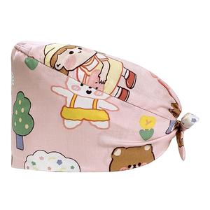 Working Cap Dental <b>Sweatband</b> Cute Printed for Dental Clinic Scrub hats Dental Scrub Caps Tie Back Hat Unisex Breathable - Product Image 5