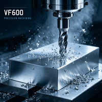 Centre d'usinage vertical CNC haute vitesse DL VF600, machine de fraisage VMC pour la découpe de pièces métalliques légères