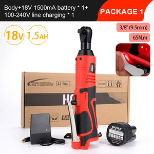 Llave de Impacto Eléctrica Inalámbrica Industrial Recargable de 18V, Llave de Ángulo Recto de 3/8 Pulgadas, 65 Nm, Llave de Ángulo para Reparación de Automóviles con Batería - Product Image 4