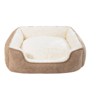 Pet <b>Bed</b> Square Warm Fleece Thickened Winter Small Dog Cat <b>Bed</b> Cozy <b>Nest</b> for Indoor Use - Product Image 2