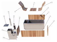 PROELIFE Best-seller Spa de jardin extérieur au design moderne, chauffé au bois de cèdre, 10 jets, contrôle GECKO, fenêtres à transom, 4 personnes