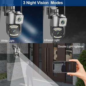 Lente dual V380 y 2 pantallas Cámara 4G Tarjeta <span class=keywords><strong>SIM</strong></span> Cámara PTZ Visión nocturna Cámara de red de almacenamiento en la nube - Product Image 2