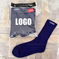 Chaussettes de sport et de basketball Hane de haute qualité, 4 paires, avec semelle en tissu éponge, motif lettres tricotées, technique automne, revers à lettres