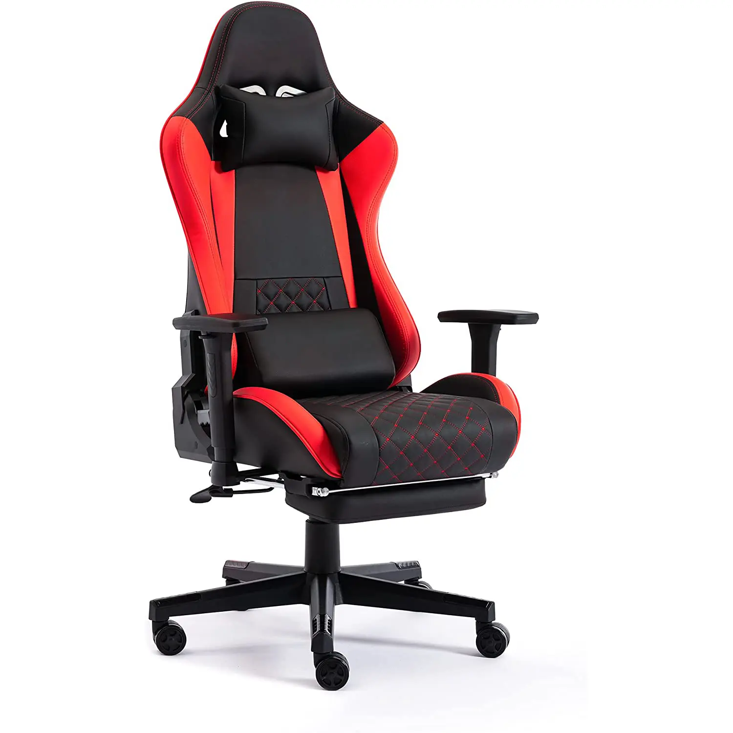 Gaming Home Office Desk Chairs Cadeira Do Computador Costas Altas com Apoio Para Os Pés Cadeira Vermelha Gaming Escritório Reclinado De Corrida