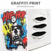 T-shirt en maille unie respirant 230 g/m² Polyester/Coton Coupe Ample Hip Hop Épais Épaules Tombantes Streetwear Vente en Gros