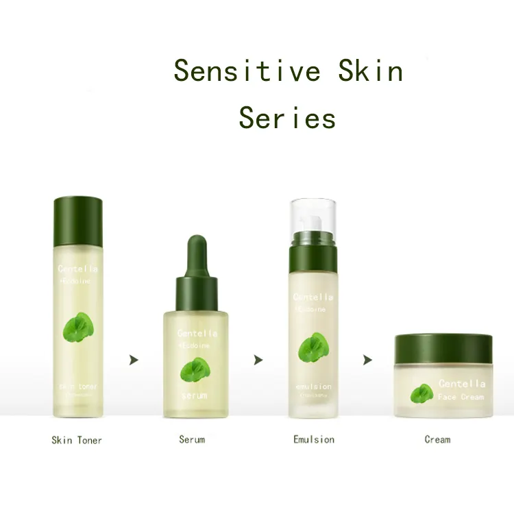 Custom High Quality Skin Products For Dry And Sensitive Skin Organic Centella Asiatica Toner Skin Care Set Private Label