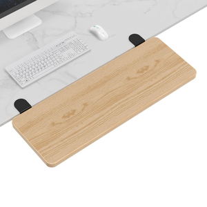 Plateau de bureau ergonomique pliable sans perçage avec tiroir à fixation par pince - Product Image 1