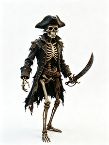 Décoration d'<span class=keywords><strong>Halloween</strong></span> Pirate Fantôme avec structure métallique interne, alimentée par piles, capteur électrique, décoration suspendue pour usage intérieur - Product Image 1