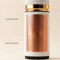 Flacon de parfum vide personnalisé en verre 250 ml, style arabe de luxe doré, atomiseur rechargeable en gros avec logo personnalisé