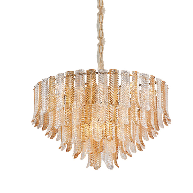 Modern Luxury Nordic 2022 new hot sale glass leaves LED Pendant Lamp dining lamp