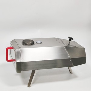Four à <span class=keywords><strong>pizza</strong></span> et à fumoir portable au feu de bois-Acier inoxydable - Product Image 2