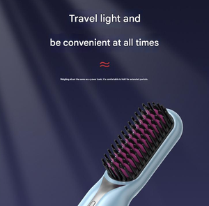 แปรงยืดผมไร้สายป้องกันความร้อน น้ำหนักเบา พกพาสะดวก แปรงยืดผมแบบใช้ไฟฟ้า ชาร์จผ่าน USB ได้ - Product Image 5