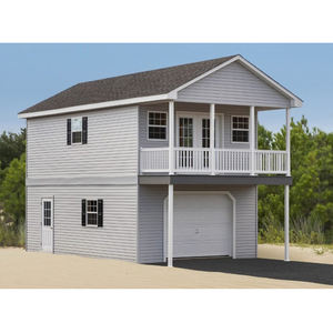 Garage préfabriqué en acier léger à 2 étages Q345/Q235 avec structure à longue portée, services de soudage et de découpe, surface galvanisée - Product Image 1