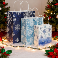Sacs cadeaux en papier de Noël personnalisés avec poignées, sacs écologiques recyclables pour les fêtes de fin d'année, sacs pour les achats en détail en gros