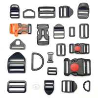 Sangle de casque de moto Red Center Secure Slid Lock Curved quick Side Release double assurance sécurité breakaway boucle en plastique