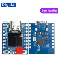 Papan pengembangan Supermini ESP32-C3 dengan modul OLED 0.42 inci antena keramik WiFi komponen elektronik