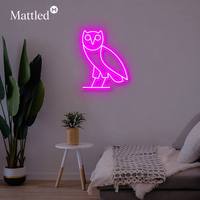 Enseigne néon LED 3D personnalisable Matt Drop Shipping Drake OVO, lumière néon hibou, étanche IPx4, télécommande, multicolores, décoration