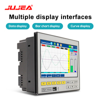 Registrador de Datos sin Papel de 16 Canales RS485 Modbus USB con Pantalla LCD TFT de 7 Pulgadas para Temperatura, Humedad, Presión y Flujo 4-20mA