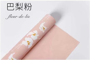 New Design Iris Flower Pattern Printed <strong>Matte</strong> Plastic Waterproof Flower Floral Packaging <strong>Paper</strong> for Florist Wrapper