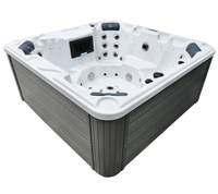 Spa extérieur pour 7 personnes, jacuzzi familial en acrylique, massage, bain à remous