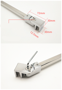 Accesorios de Baño, Herrajes de Acero Inoxidable Sus304, Barra de Soporte Ajustable para Mampara de Ducha con Parte Superior de Vidrio - Product Image 6