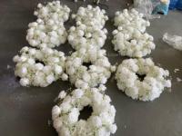 Guirlande de fleurs artificielles en soie moderne en gros d'usine, décoration de table de mariage, cadre floral, centre de table, arrangement de fond, pièce