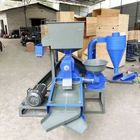 Machine de décorticage et de polissage du riz combinée automatique, commerciale, haute capacité 800 kg/h, avec moteur diesel et élévateur