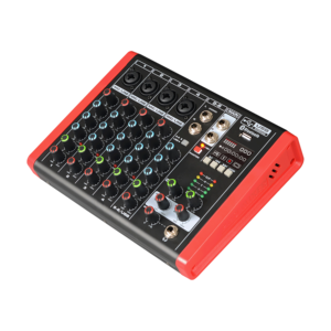 <span class=keywords><strong>Console</strong></span> de mixage audio compacte 6 canaux, 4 entrées micro, interface Bluetooth USB, égaliseur 3 bandes pour diffusion en direct - Product Image 2