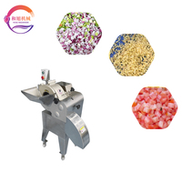 Industriële stabiele fruit- en groentesnijmachine, blokjes snijder voor mango, ananas, aardbei, cantaloupe, wortel, blokjesbewerking