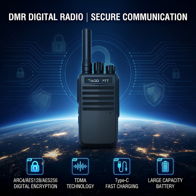 GaodaPTT DP658 2W High Power Digital DMR Radio UHF VHF Long Range Walkie-talkie Mini IP54 Waterproof AES256 Encryption OEM ODM