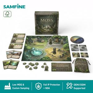Moss Cooperative <b>Board</b> Game Ancient Ruins Village Relic Inhabitants Full Color Cardboard Set Handmade Table Game Family Fun - Product Image 2