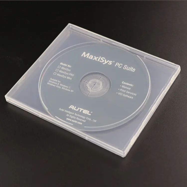 Weisheng ברור PP CD מכסה קופסא אחת DVD-ROM אריזה מדיה DVD אחסון פלסטיק CD תכשיט DVD מקרה עם כיסוי סרט