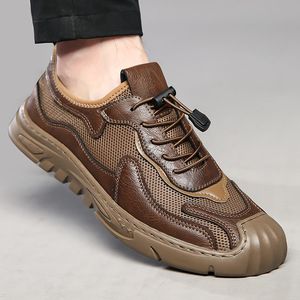 Zapatos de senderismo de malla para hombre, punta redonda, transpirables, suela de goma, entresuela de EVA, para todas las estaciones, informales, deportivos, para exteriores - Product Image 1