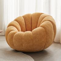 Fauteuil Nordique en Tissu Bouclette de Laine Une Place, Chaise Longue de Luxe pour Salon Chambre Appartement Parc