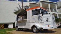 Camion rose personnalisé Citroën H, nouveau style, remorque mobile de restauration rapide végétalienne, bus de traiteur pour les collations de rue
