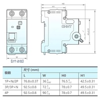 Disjoncteur différentiel HUASHU NXBLE-63YH avec protection contre les fuites pour usage domestique
