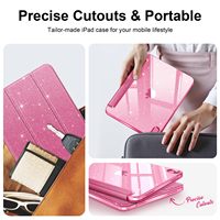 Nouvelle Housse de Protection pour Tablette Enfant Scintillante et Élégante avec Support Trifold et Coque Arrière Rigide en PC pour iPad A16 11 2025 et iPad 10ème Génération 10.9
