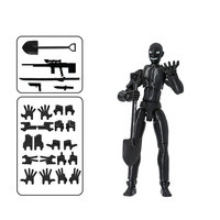 Nuevo Juguete de Figura de Acción Articulada T13 de Little Black Man, Rompecabezas de Ensamblaje, Regalo