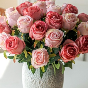 Flores Artificiales de Rosa de Seda de Alta Simulación para Decoración de Bodas y Hogar, Arreglos para Jarrones - Product Image 4