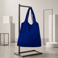 Sac fourre-tout en toile coloré sans impression, sac à main en coton à bandoulière, écologique et réutilisable
