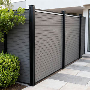 簡単設置、UV耐性、DIY、家庭用木質プラスチック複合材、プライバシー保護、安全フェンス、ガーデンWPCフェンスパネル、屋外用、アルミ支柱付き - Product Image 1