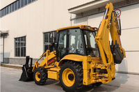 Backhoe Loader 4WD dengan Bucket Loader Depan 1.2m3 dan Bucket Backhoe 0.3m3 untuk Pekerjaan Konstruksi dan Utilitas
